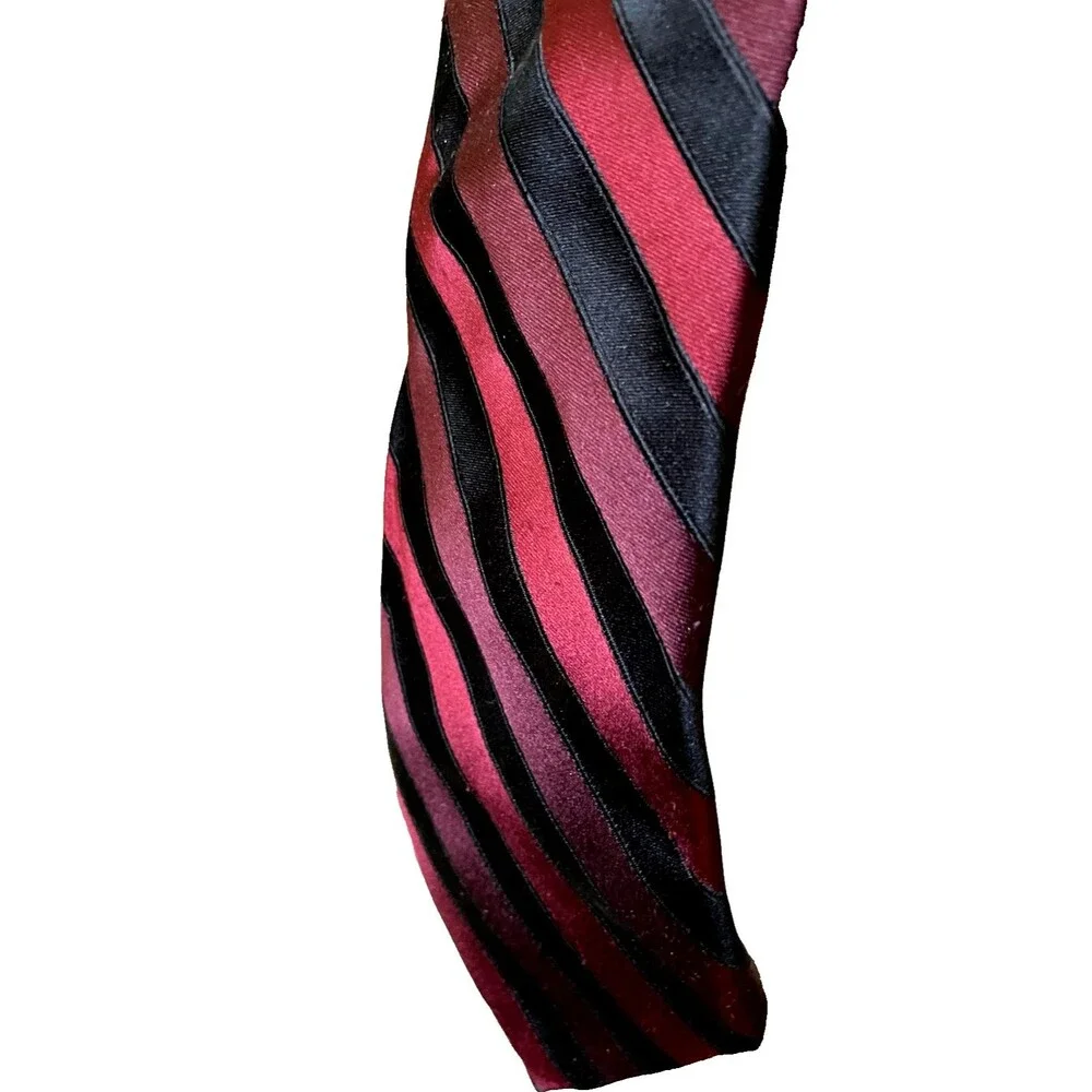Ferrell Reed City of London Tie Vtg Repp Stripe Iridescent Silk Preppy